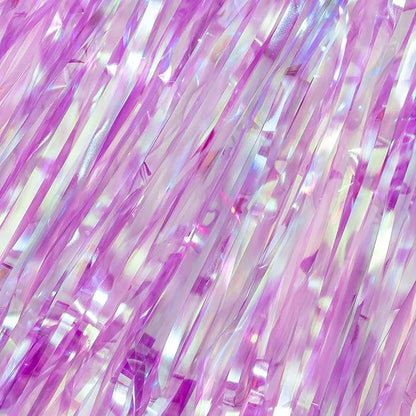 BRAVESHINE Iridescent Purple Foil Curtain | Holographic Fringe Backdrop | 2 - Image 9