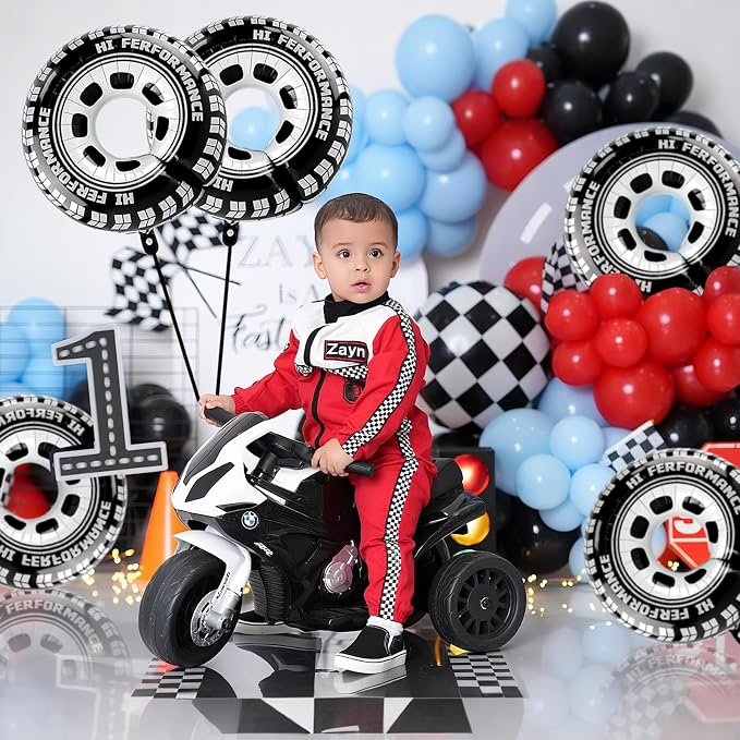 Race Car Balloons 5pcs 30inch Wheel Balloons Tire Balloon Tyre Racing Balloon - Image 6