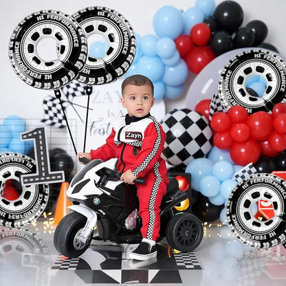 Race Car Balloons 5pcs 30inch Wheel Balloons Tire Balloon Tyre Racing Balloon - Image 6