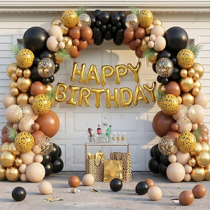 Black Gold Cheetah Print Balloon Arch Kit - Image 6