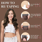 GOO GOO Tape in Hair Extensions Human Hair, 1B/6/1B Balayage Natural Black to Chestnut Brown, 22inch 30g 10pcs, Skin Weft Seamless Invisible, Silky Straight with Thick Ends, Remy Human Hair
