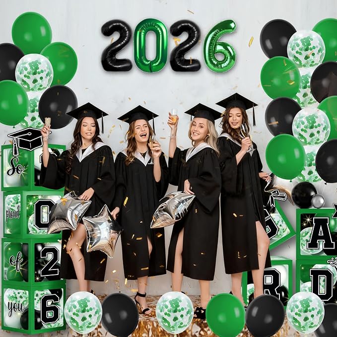 2026 Graduation Balloon Boxes Decorations – Clear Balloon Box Stack - Image 6