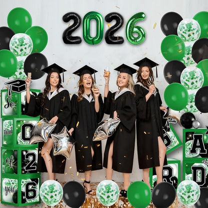 2026 Graduation Balloon Boxes Decorations – Clear Balloon Box Stack - Image 6