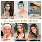 Wide Headbands for Women Non Slip Elastic Womens Hair Bands Yoga Sports Workout Head Bands for Women's Super Soft Headband Hair Accessories