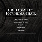 GOO GOO Clip in Hair Extensions Real Human Hair, Remy Human Hair Extensions Clip ins for Women, Natural Human Hair, 16inch 150g 9Pcs, 1B Natural black