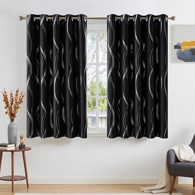 NICETOWN Black Blackout Curtain Panels by NICETOWN