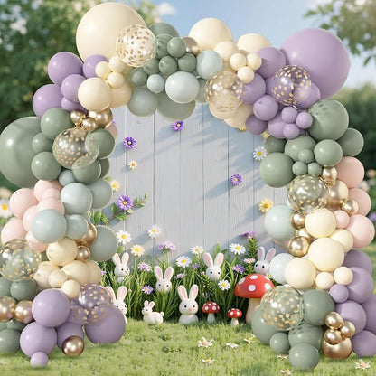 Amandir 173Pcs Dusty Green Purple Pink Balloon Arch Garland Kit | Lavender - Image 7