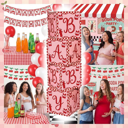 Kathfly 4 Pcs She's Ready to Pop Baby Shower Boxes Supplies Party Decorations - Image 7