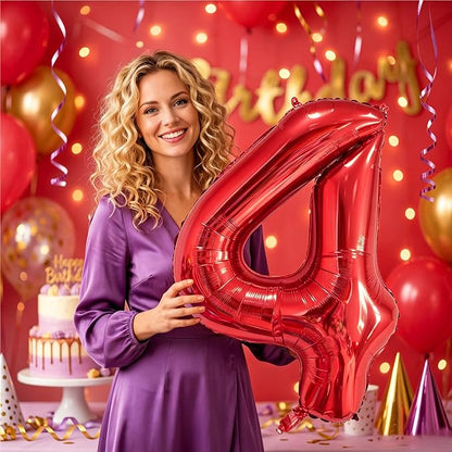 Number Balloons Red Party Balloon - Image 6
