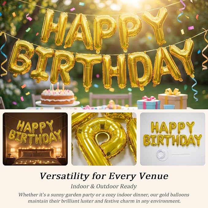 CARGEN 16in Happy Birthday Balloons Banner - Image 5