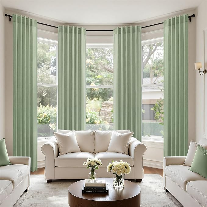 Sage Green Curtains 38 Inch Width - Image 7