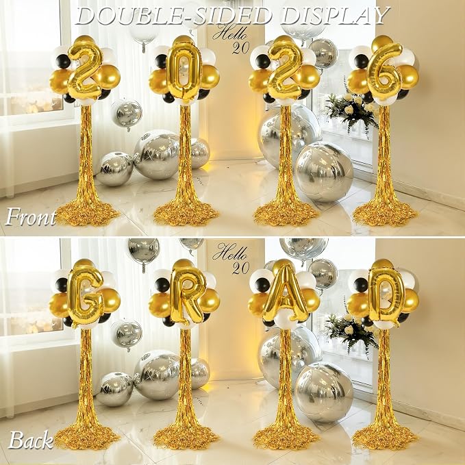 2026 Graduation Balloon Columns Kit – Set of 4 Standing Balloon Stands - Image 3