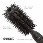 Kent AH16G AirHez Boar & Nylon Bristle Round Brush - Blow Dryer Brush for Curling, Great for Adding Volume & Root Lifting in Short Hair