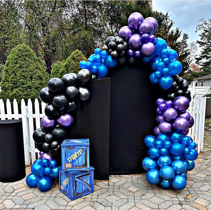 Black Purple Blue Balloon - Image 5