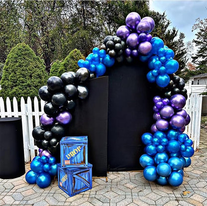 Black Purple Blue Balloon - Image 5