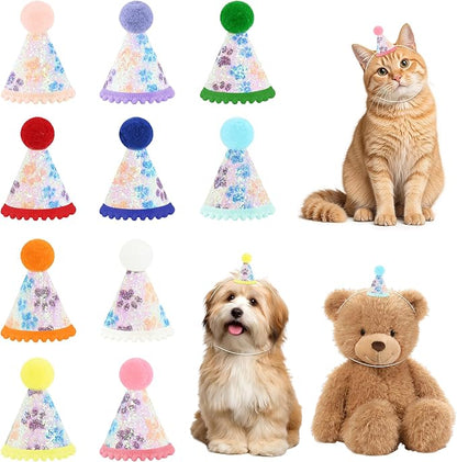 CANREVEL Mini Party Hats for Stuffed Animals Headwear, Birthday Hats by CANREVEL