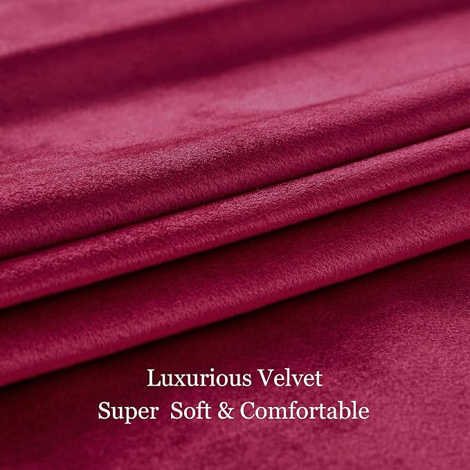 Luxury Ruby Red Velvet Curtain Drapes - Image 5
