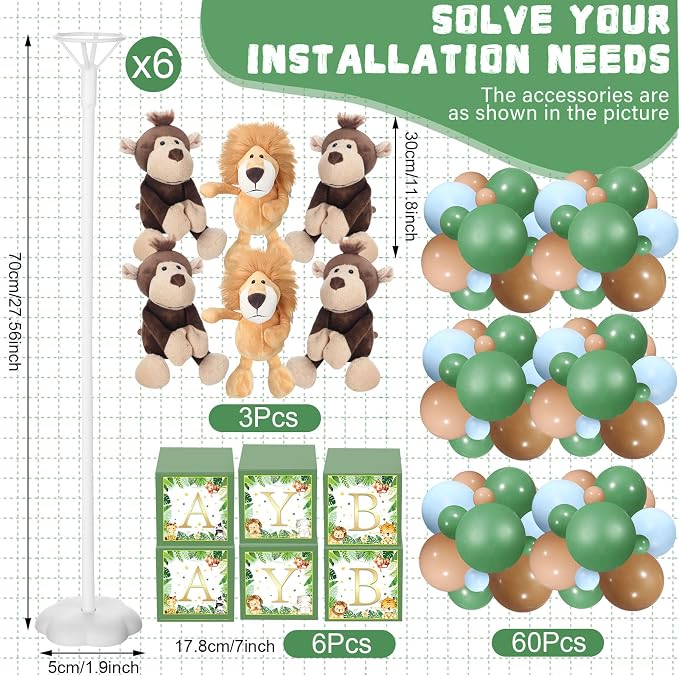 Lenwen 6 Sets Baby Letter Boxes Decorations Table Centerpieces - Image 2