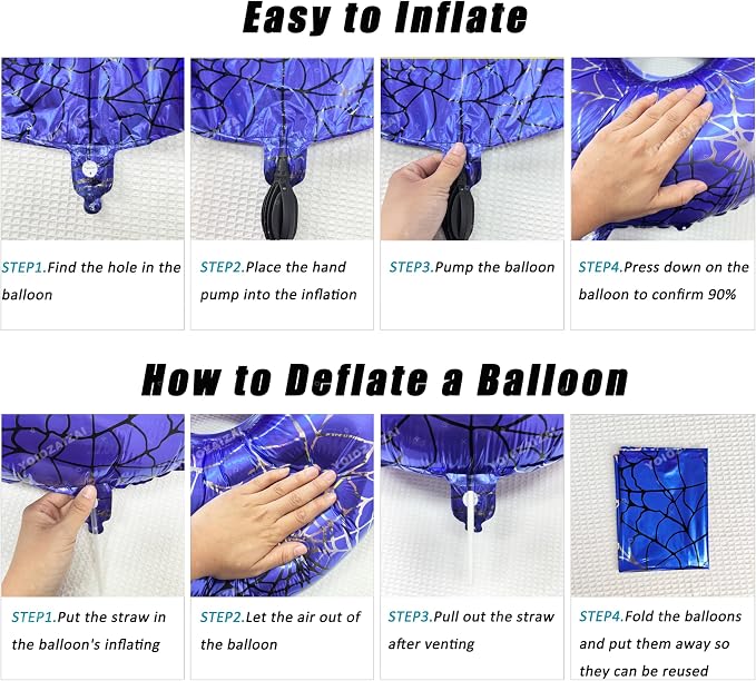 40 IN Red Blue Gradient Number 9 Balloon Large Digital 9 Foil Balloon | - Image 3