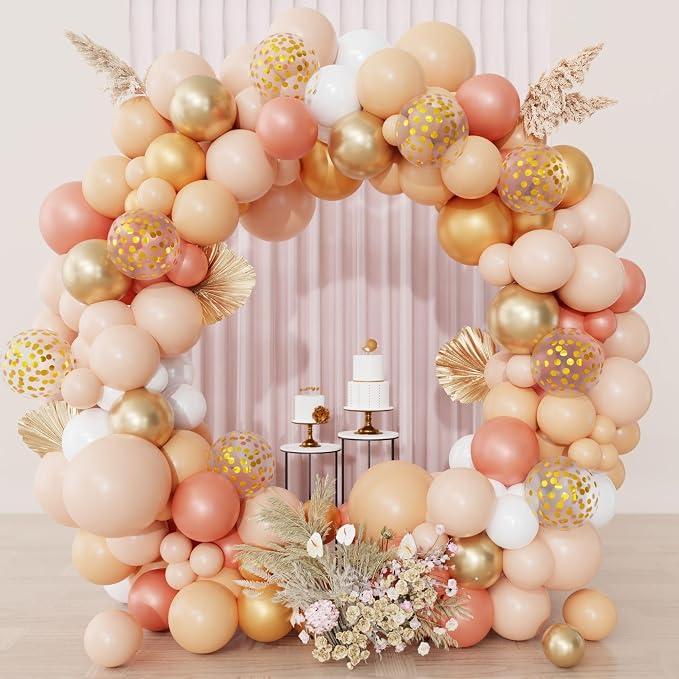 Ouddy Party Blush Balloons Arch Garland Kit 18 12 10 5 Inch | Different Sizes by OuddyParty