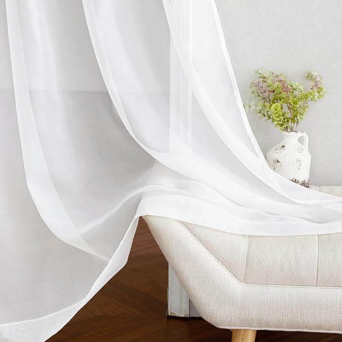 NICETOWN Sheer Curtains Panels for Bedroom - Image 7