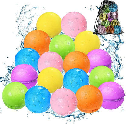 Tlitlimom 18Pcs Reusable Water Balloons, Summer Toy Water Toy by Tlitlimom