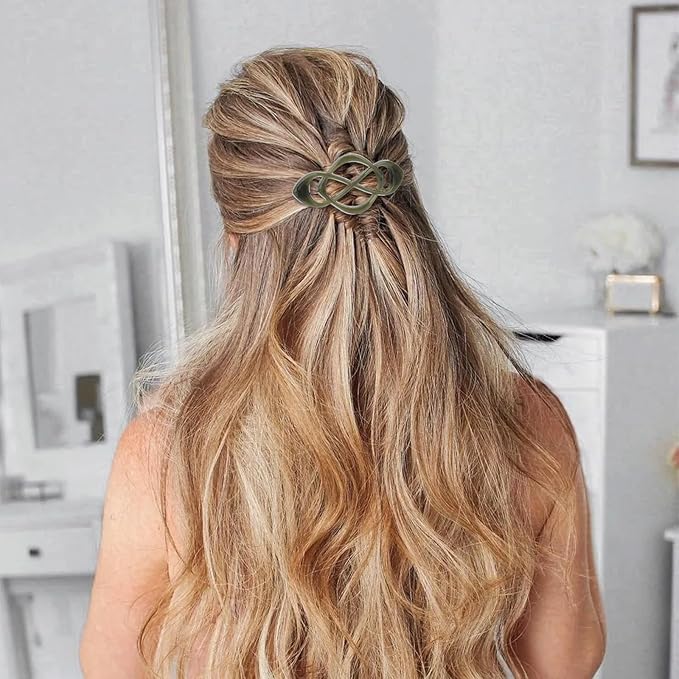 Hair Barrettes for Women 4packs Glossy Hair Clips French Hair Barrette Clip for Girls Vintage Hair Clips for Thick Thin Long Short Hair Stylish Hair Accessories for Women Girls