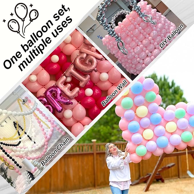 Pastel Pink Quick Link Balloons, Tails Balloon - Image 3