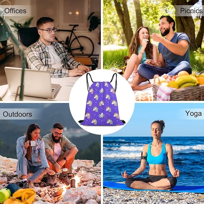 Water Resistant Drawstring Backpack Lightweight Sackpack - Image 6