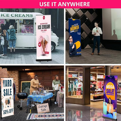 Personalized Custom Black Retractable Banner Aluminum Retractable Roll up - Image 4