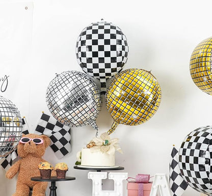 6pcs 22 Inch Gold Disco Ball Balloons - Image 3