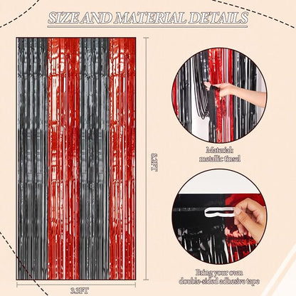 DECOCKRAT 3 Pack Foil Fringe Backdrop - Image 3