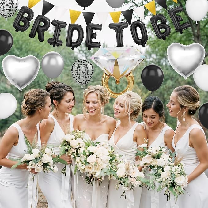 Black and Silver Bachelorette Party Decorations - Image 5