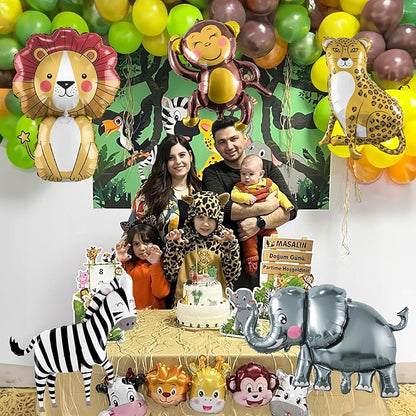 Jungle Safari Animals Balloons, Jungle Safari Theme Birthday Party Decorations - Image 6