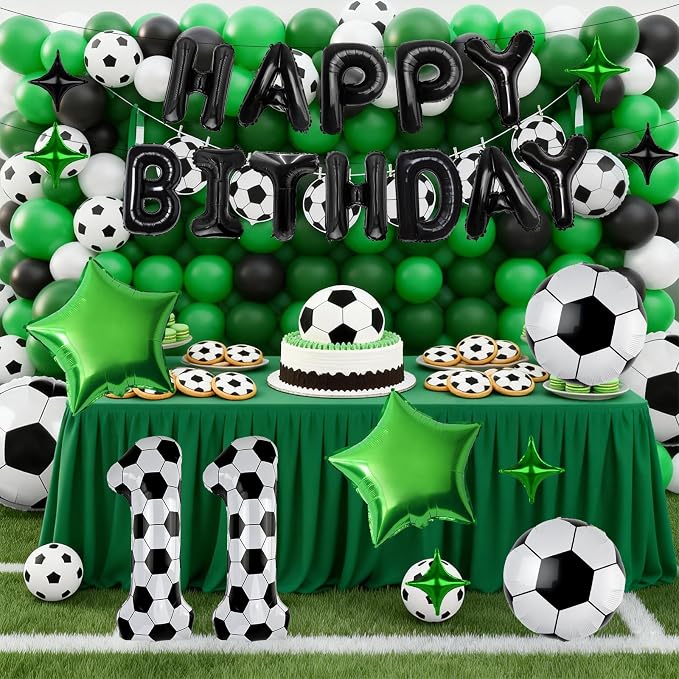 40 Inch Soccer Number 11 Balloon Set, Soccer Birthday Party Decorations | - Image 3