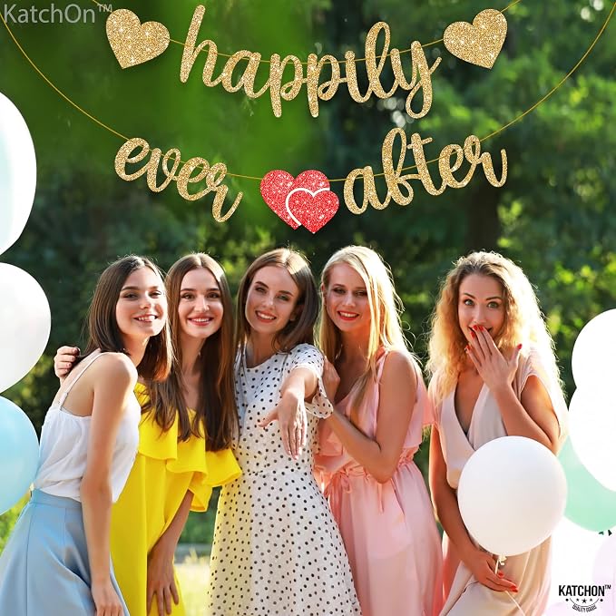 KatchOn Glitter Happily Ever After Banner 10 Ft, Bridal Shower Decorations | - Image 7