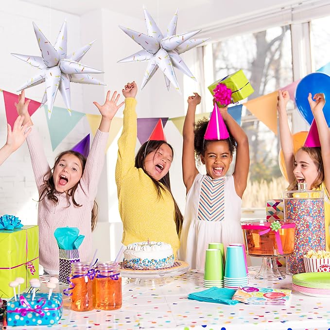 ZAKVOOR 60 Pcs Star Balloons 12 Spike Foil Party Decoration Balloons - Image 2