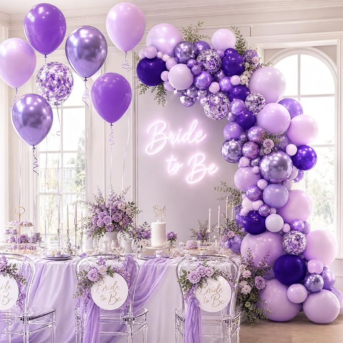 Purple Shades Balloons Garland Arch Kit - Image 3