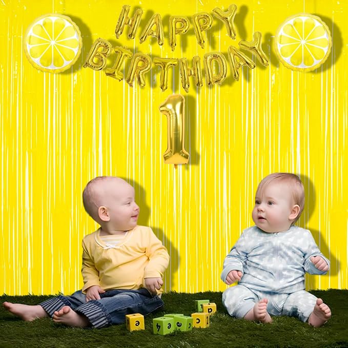BRAVESHINE Fringe Curtain Backdrop | 2PCS | Pastel Yellow Party Decorations | - Image 3