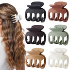 6 Pcs Hair Clips Small Claw Clips for Thin Hair Medium Matte Non-slip Hair Accessories for Women and Girls (Brown)