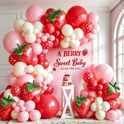 Strawberry Balloon Arch Kit by Unknown