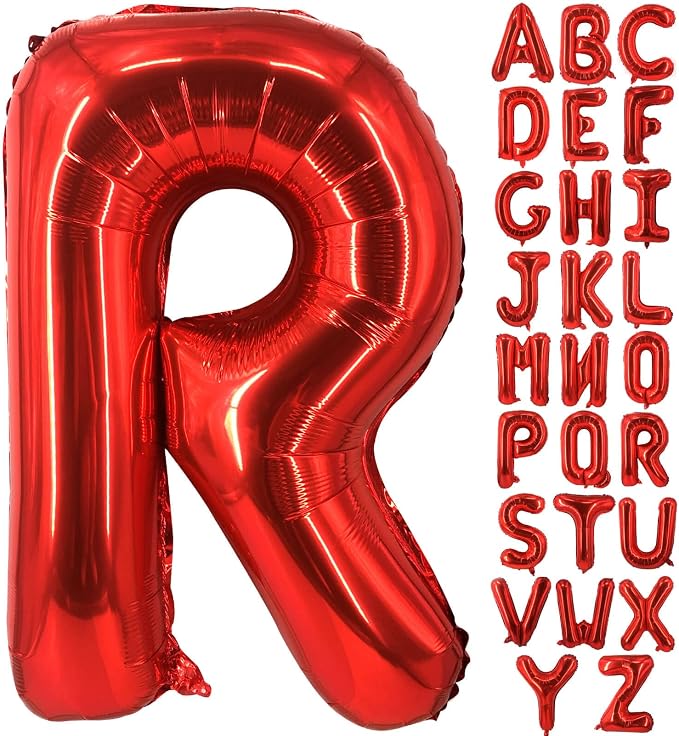 Lovoir 40 Inch Large Red Letter R Balloons Big Size Jumbo Mylar Foil Helium by Lovoir