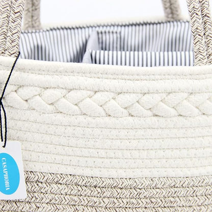 Casaphoria Caddy Organization Woven Cotton Rope Basket storage Caddy or Gift - Image 4