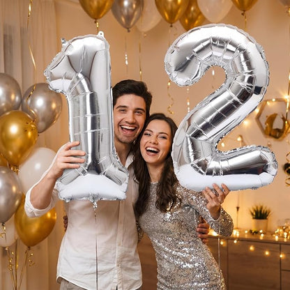 YPSelected 32 Inch Large Foil Helium Number Balloon Birthday Wedding Party 0-9 - Image 2