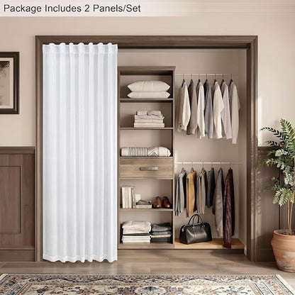Pitalk White Sheer Curtains 80 Inch Length - Image 5