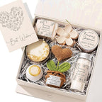 Spa Gifts for Women Bath Gift Set, Freesia & Jasmine Relaxing Spa Gift Basket Home Bath Set Self Care Kit Care Package Thank You Christmas Birthday Gifts for Women Mom Her Friend Sister Teen Girl Wife