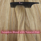 YoungSee Human Hair Tape in Extensions Balayage Tape in Hair Extensions Human Hair Extensions Tape in Ombre Brown to Platinum Blonde Invisible Tape-in Hair Extension Human Hair 14In 20pcs 50g Straight