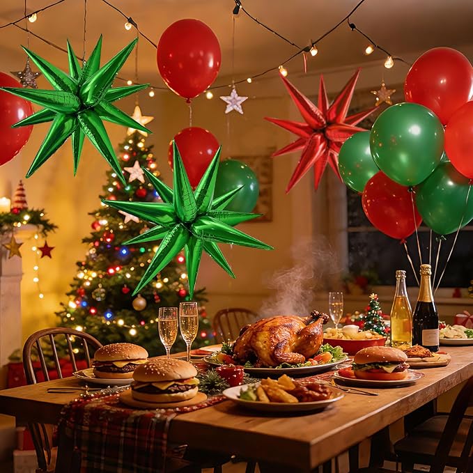 60Pcs Green Star Balloons Foil Cone Balloons Green Party Decorations - Image 7