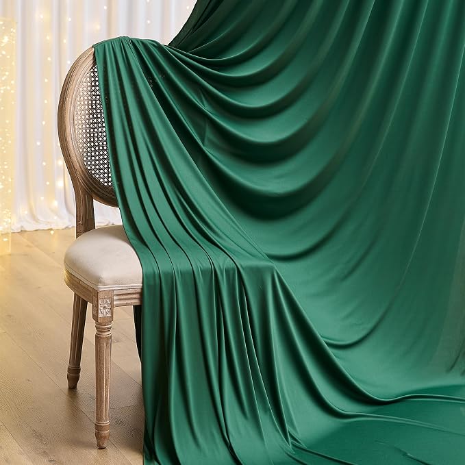20×12ft Wrinkle Free Hunter Green Backdrop Curtain - Image 6
