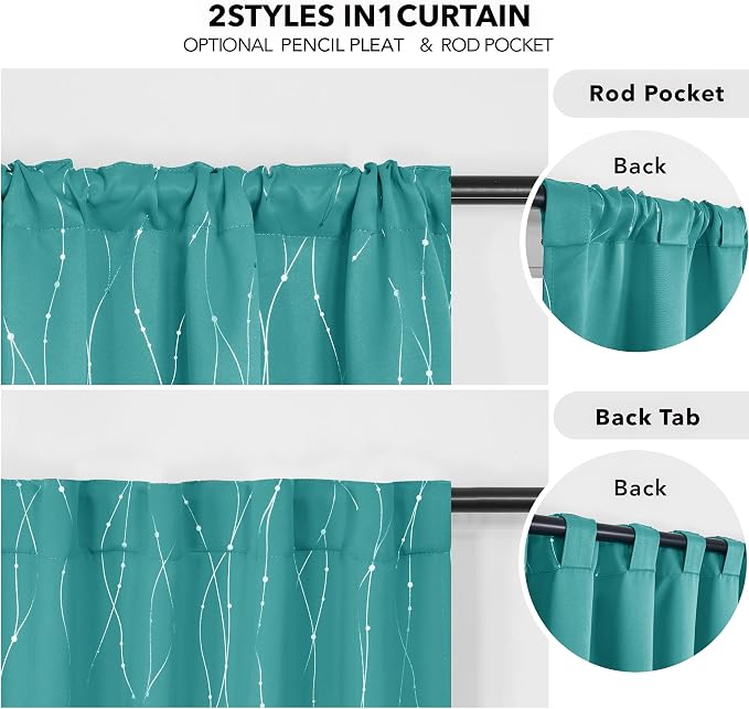 Deconovo Blackout Back Tab Curtains - Image 5